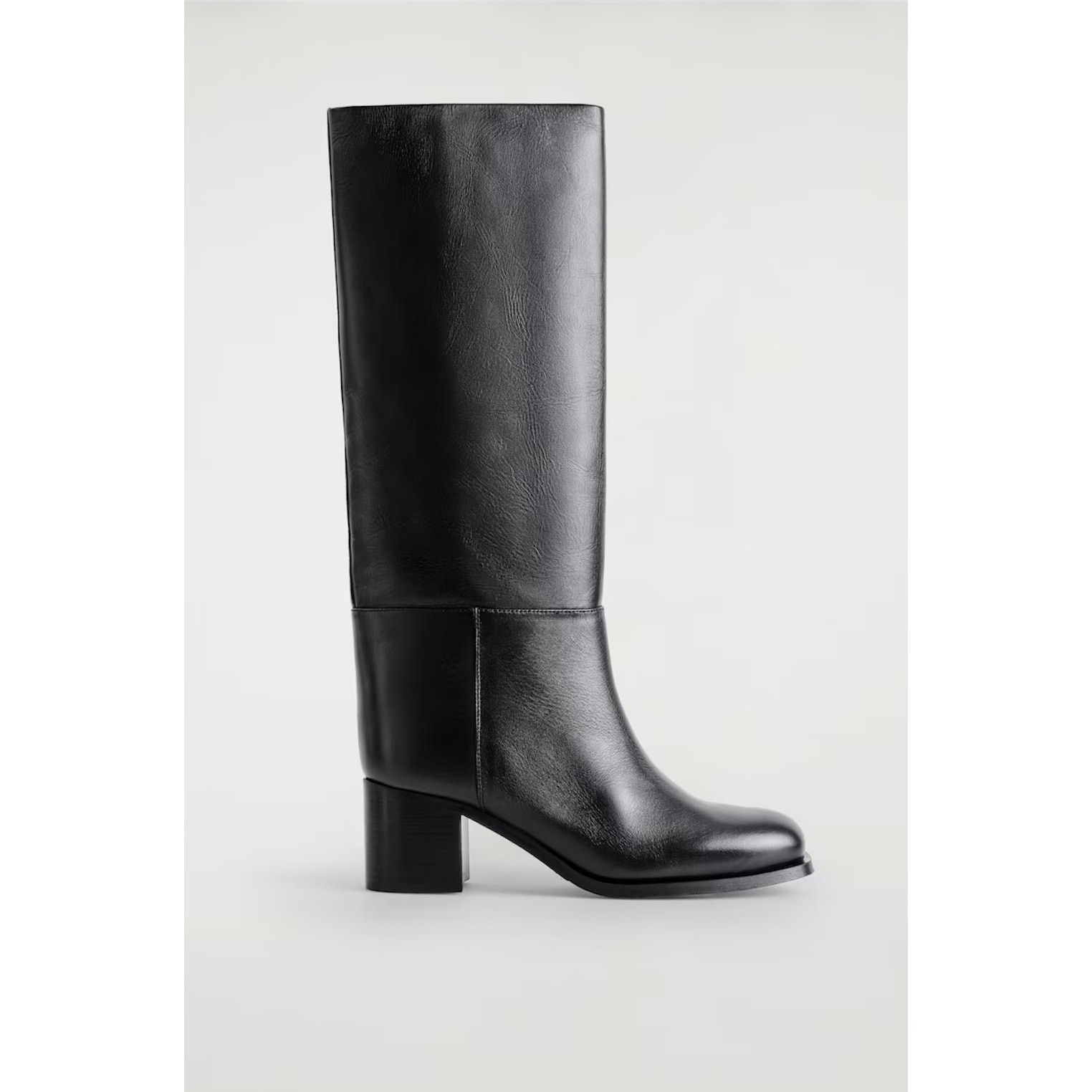 Cos COS Black Leather Knee High Boots EU 40 US 9 Size US 9 / IT 39 - 5 Thumbnail