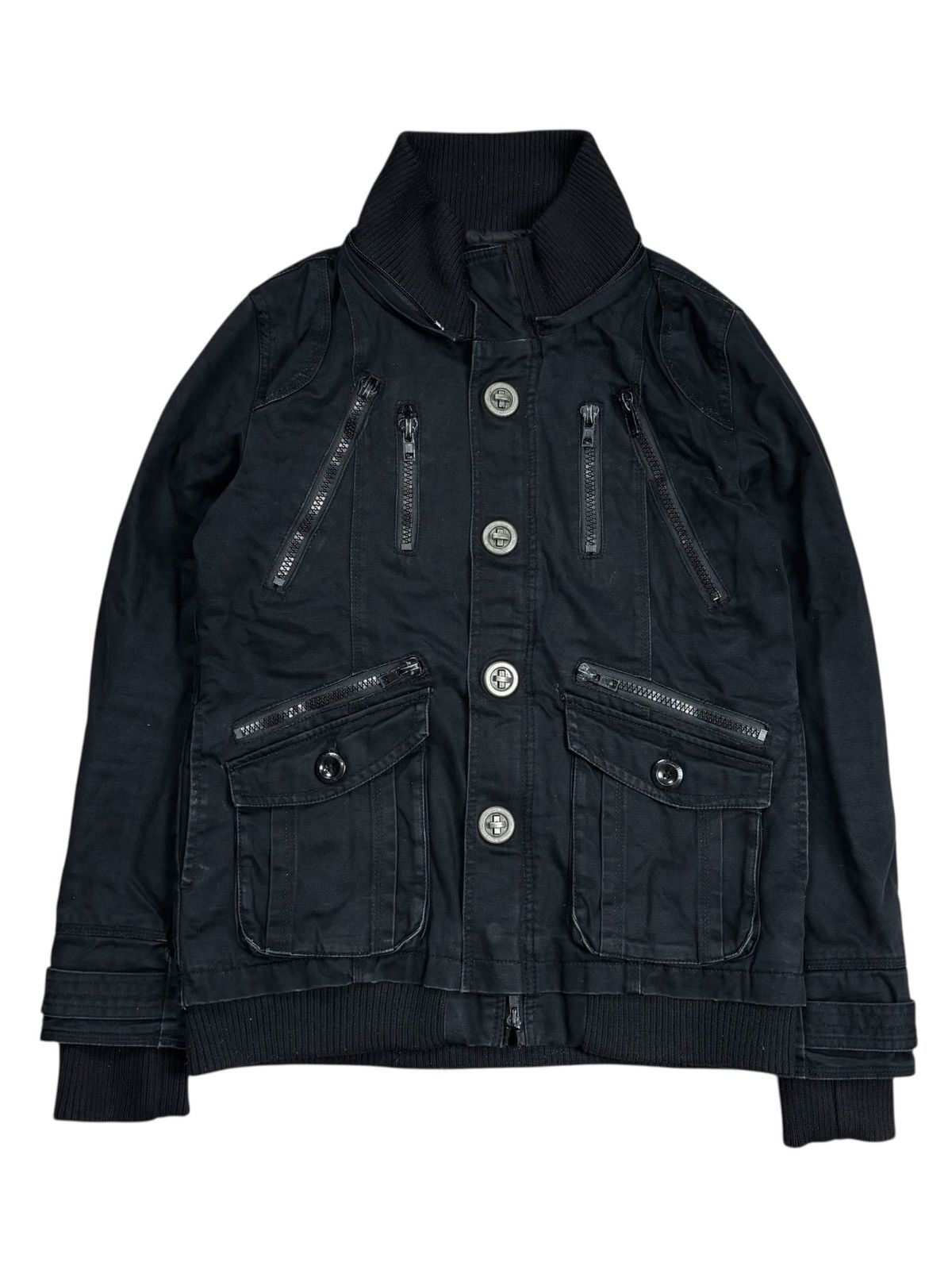 BUFFALO BOBS 2000s In The Attic - Fur Hoodie Cargo Jacket Size US M / EU 48-50 / 2 - 2 Thumbnail