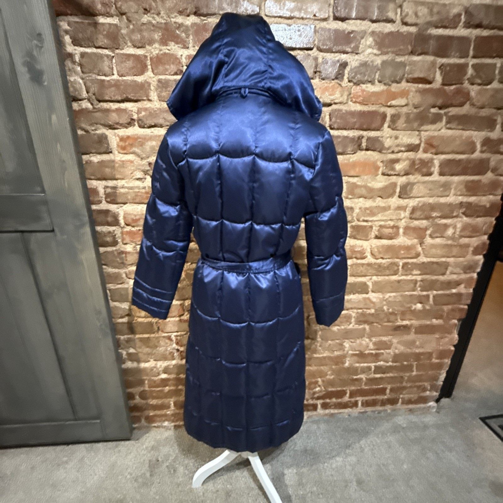 & Other Stories Vtg 90’s Yililan Chinese Womens M/S Puffer Down Navy Parka Size S / US 4 / IT 40 - 2 Thumbnail