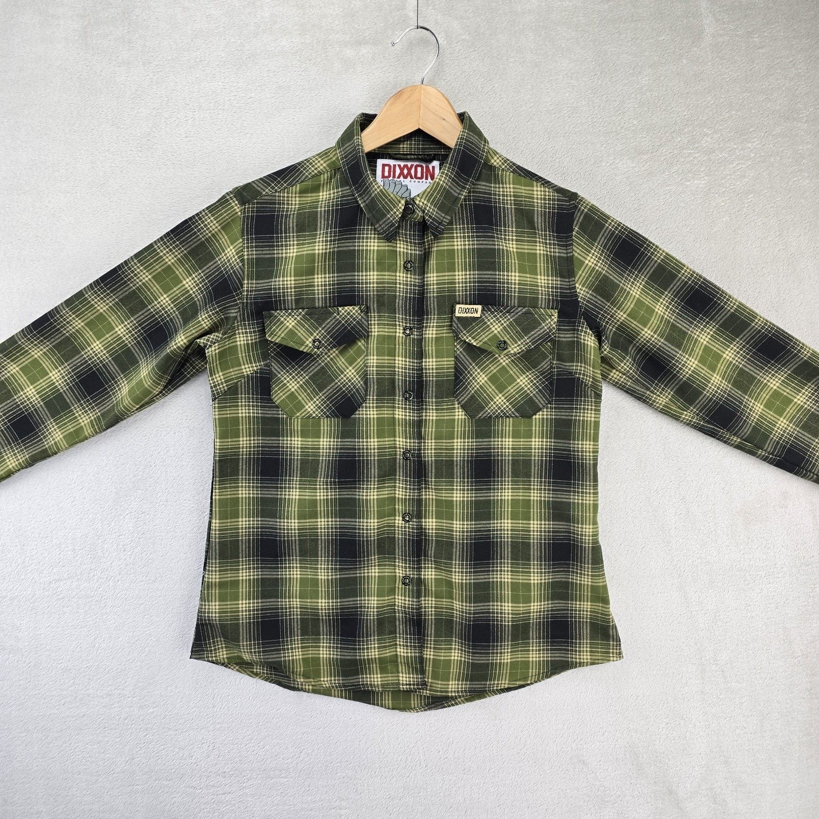 Dixxon Dixxon Action Flannel Shirt Womens Medium Green Black Plaid Size M / US 6-8 / IT 42-44 - 2 Thumbnail