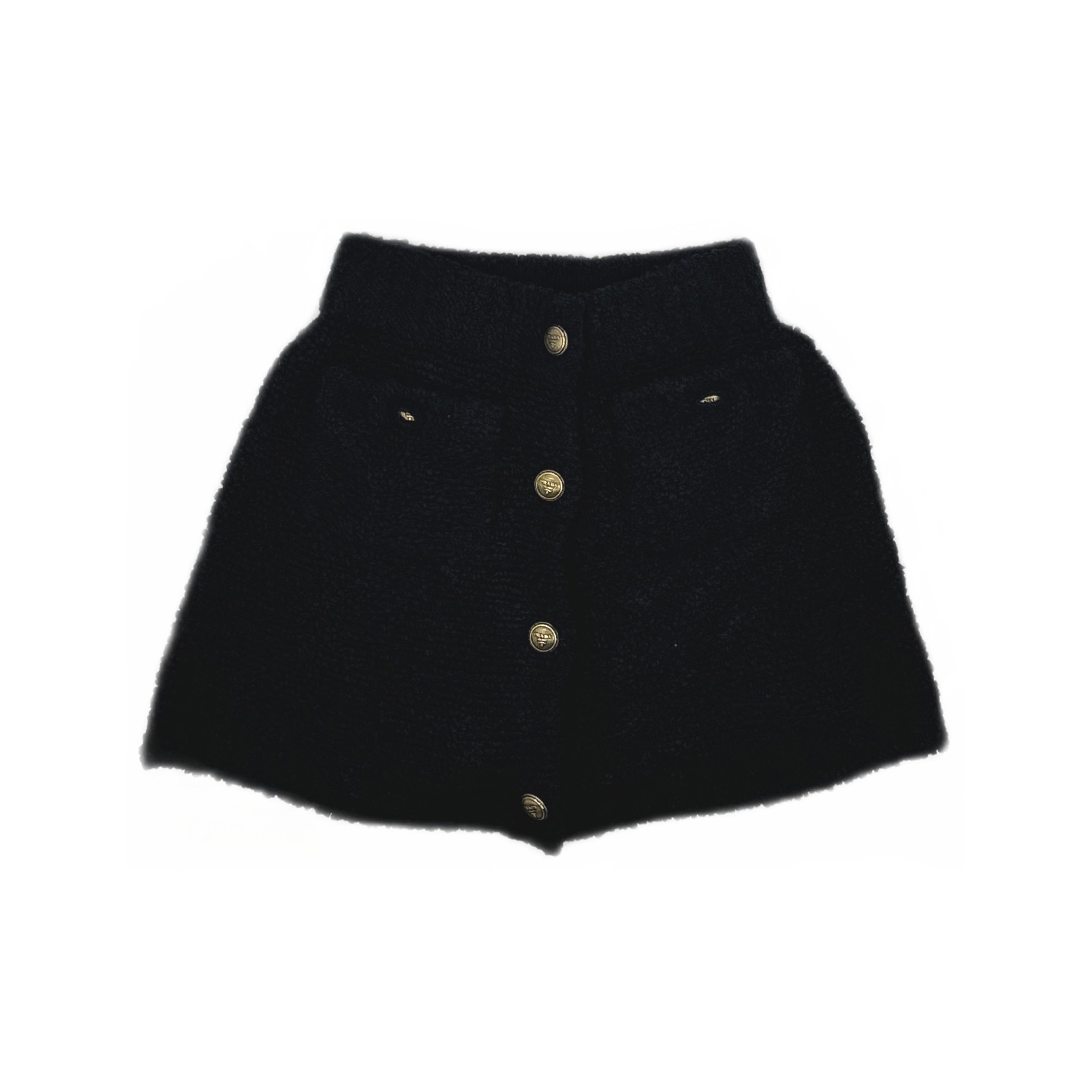 Prada Prada Black Boucle Mini Skirt Size 42 Size 28" / US 6 / IT 42 - 1 Thumbnail
