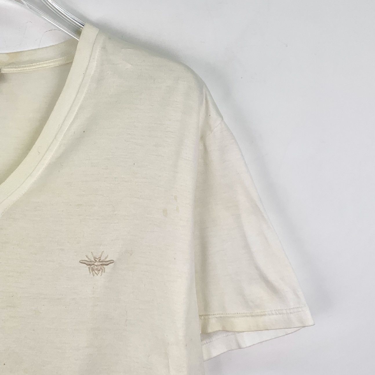 Dior Dior Off-White Bee Embroidered Short Sleeve T-Shirt K26WX Size US S / EU 44-46 / 1 - 3 Thumbnail