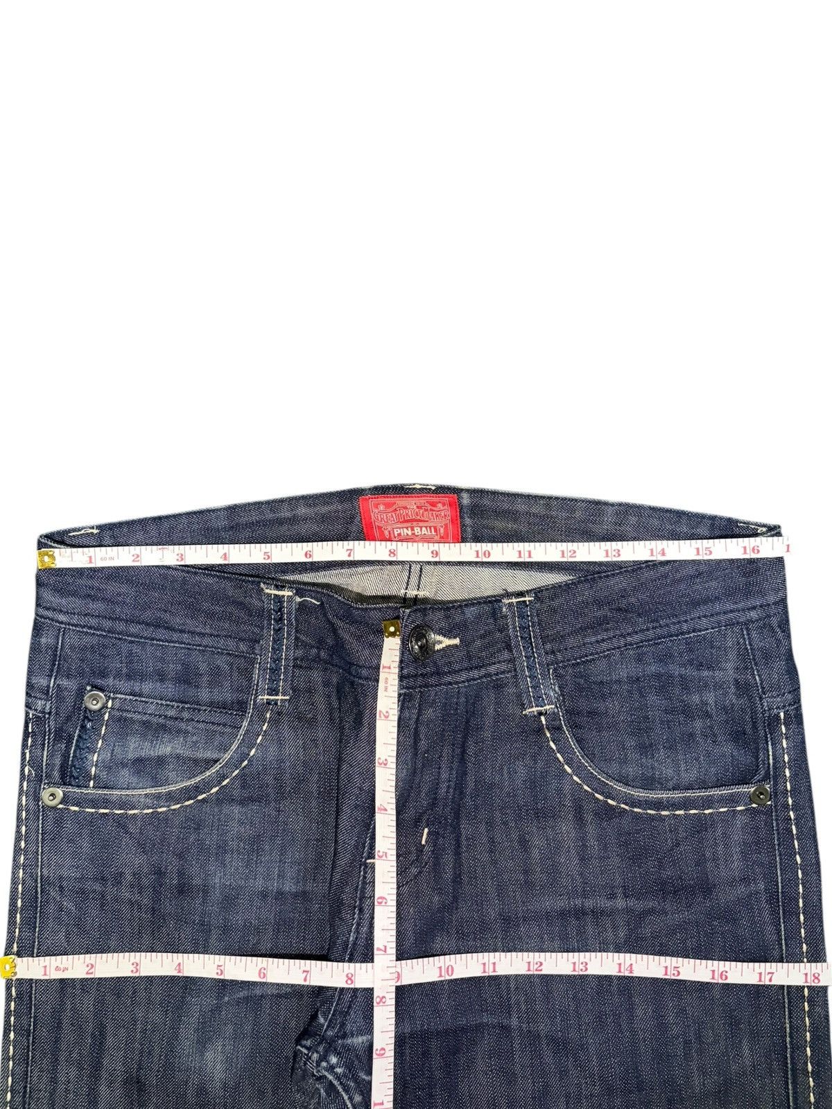 Edwin Vintage Japanese Brand Blue Wash Distress Loose Jeans Size US 33 - 6 Thumbnail
