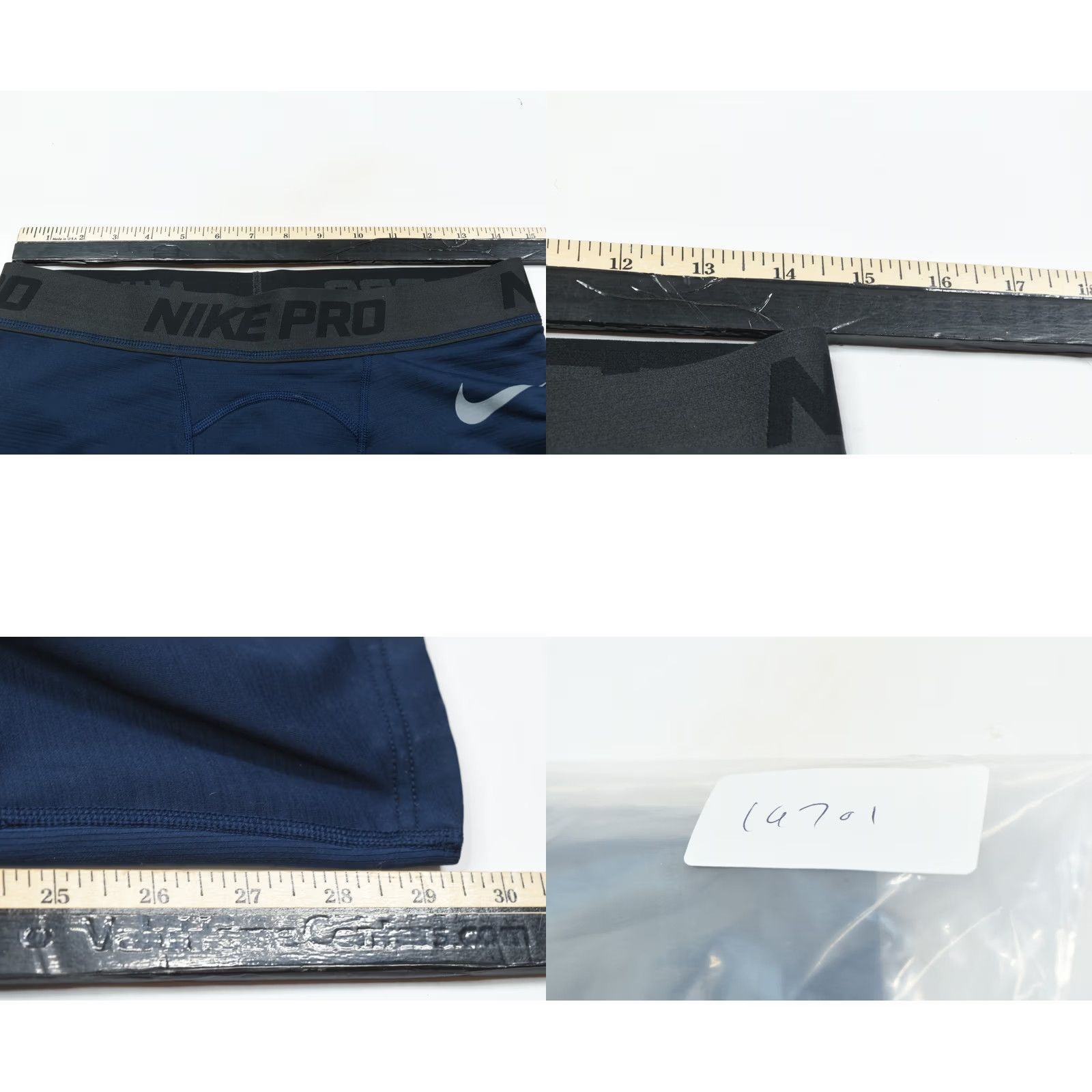 Nike Nike Pro Warm Training Tights Mens Large Blue Tapered Stretch Fleece Compression Size US L / EU 52-54 / 3 - 8 Thumbnail