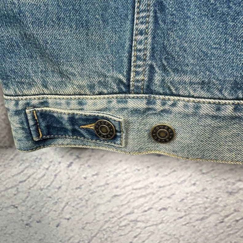 Gucci GucciSS23 Letter Printed Single-breasted Denim Jacket 2503- Size US XXS / EU 40 - 4 Thumbnail