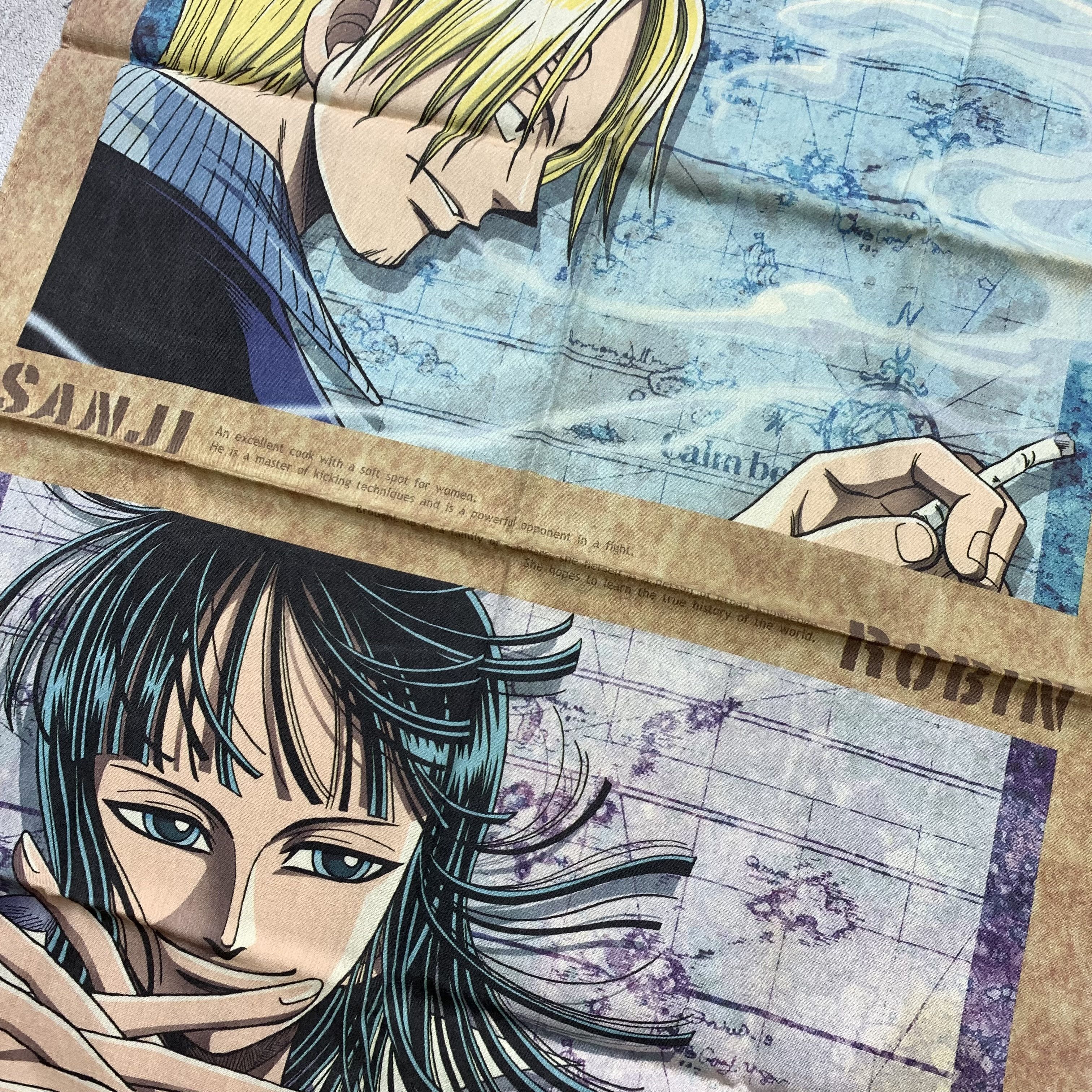 Anime One Piece Sanji Handkerchief Neckerchief Bandana Scarf Size ONE SIZE - 2 Thumbnail
