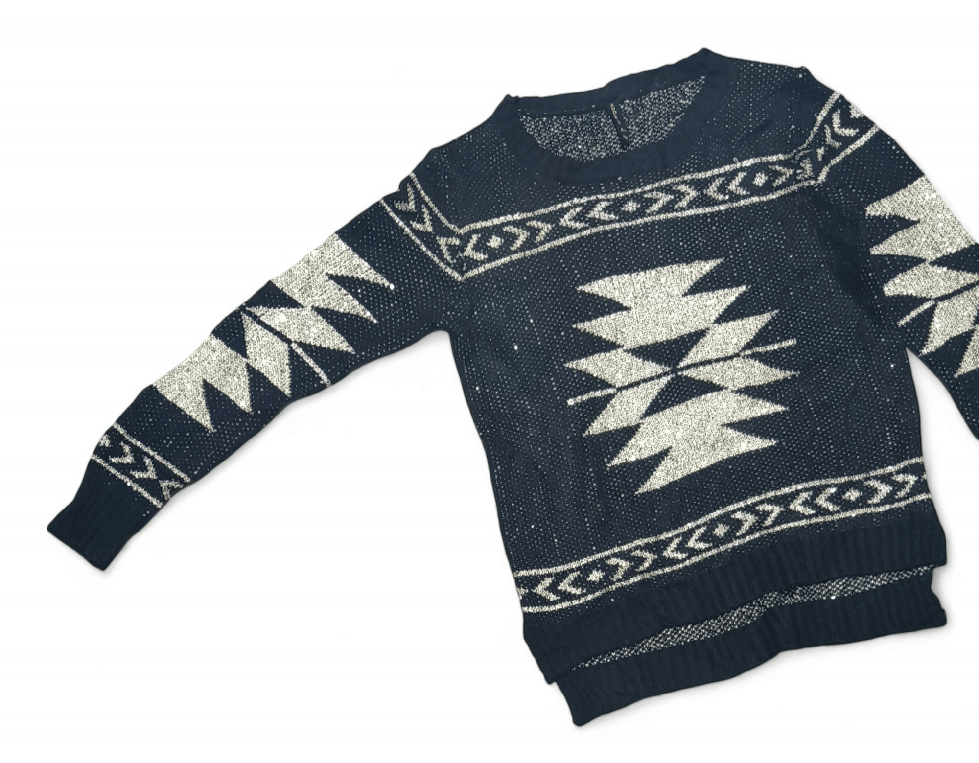 Other Vintage AUDREY ANN Women's Ethnic Knit Bling Sparkle Sweater Size S / US 4 / IT 40 - 3 Thumbnail