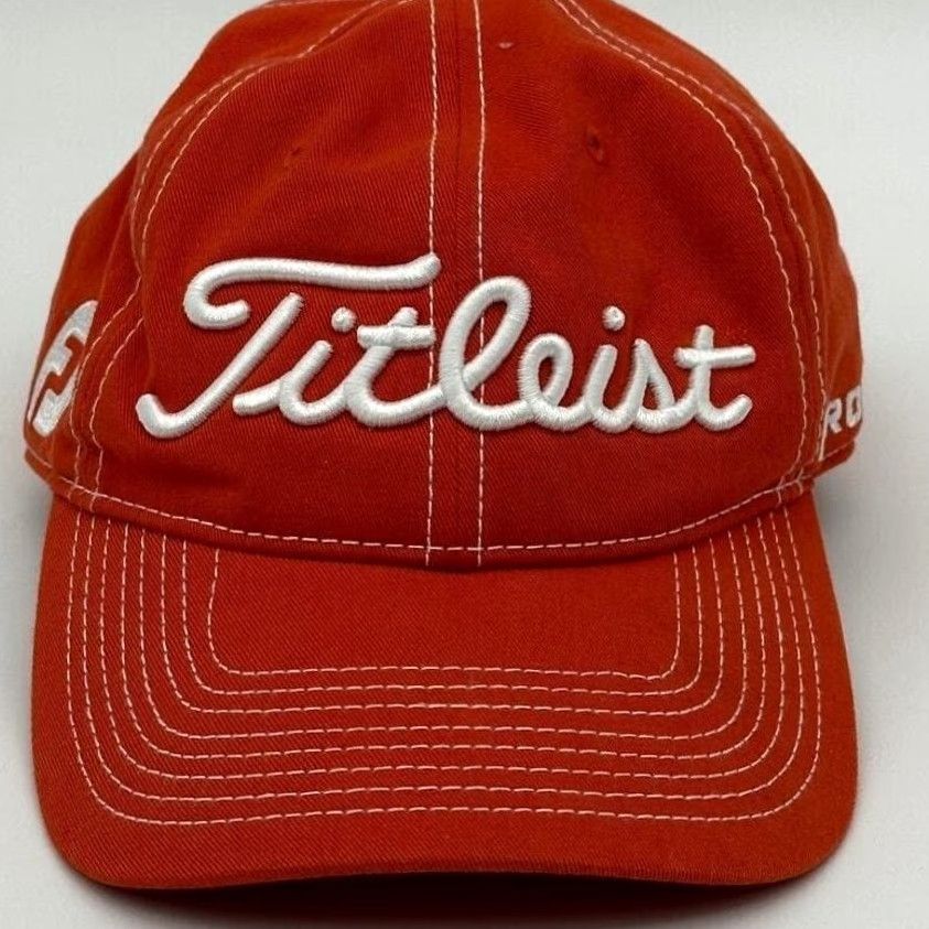 Titleist Titleist Hats Adult OSFA Pro V1 Orange Golf Cap Embroidered Athletic Sports Mens Size ONE SIZE - 2 Thumbnail