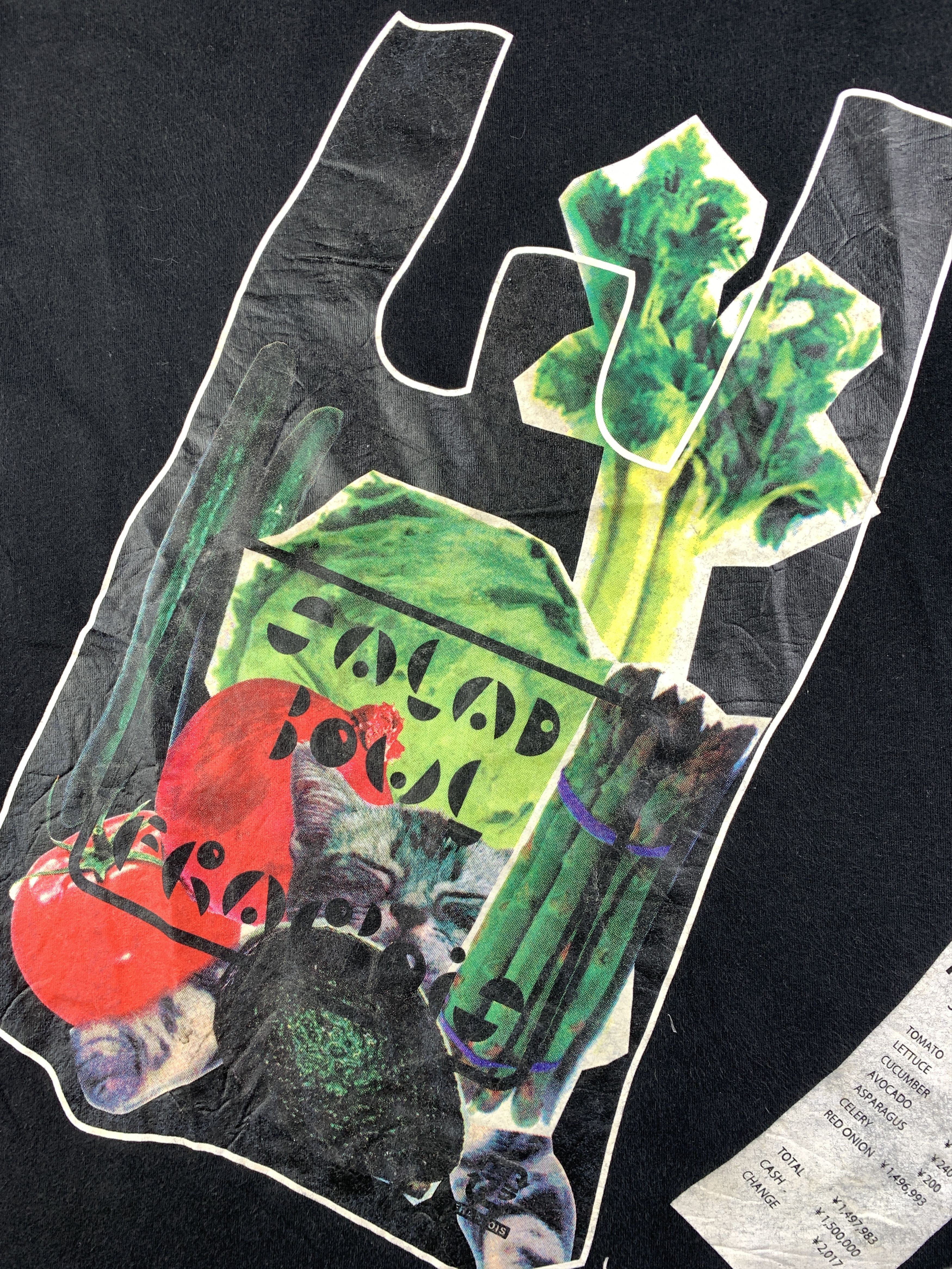 Frapbois Frapbois Black Salad Bowl Unique Print Tee (M) Size US M / EU 48-50 / 2 - 3 Thumbnail
