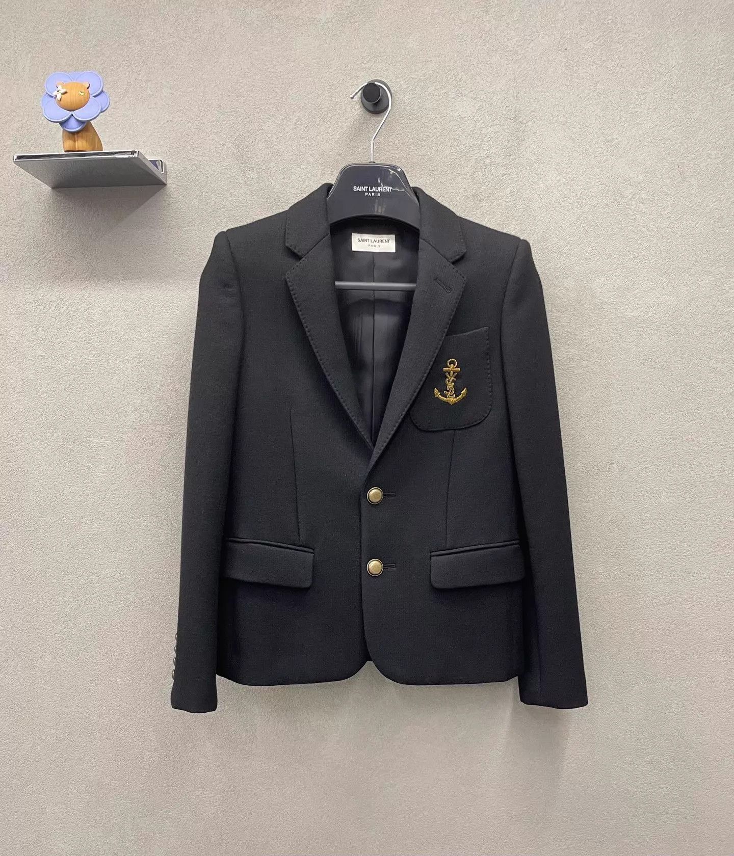 Yves Saint Laurent YSL Anchor Embroidered Logo Preppy Blazer Size 34 Size XS / US 0-2 / IT 36-38 - 1 Thumbnail