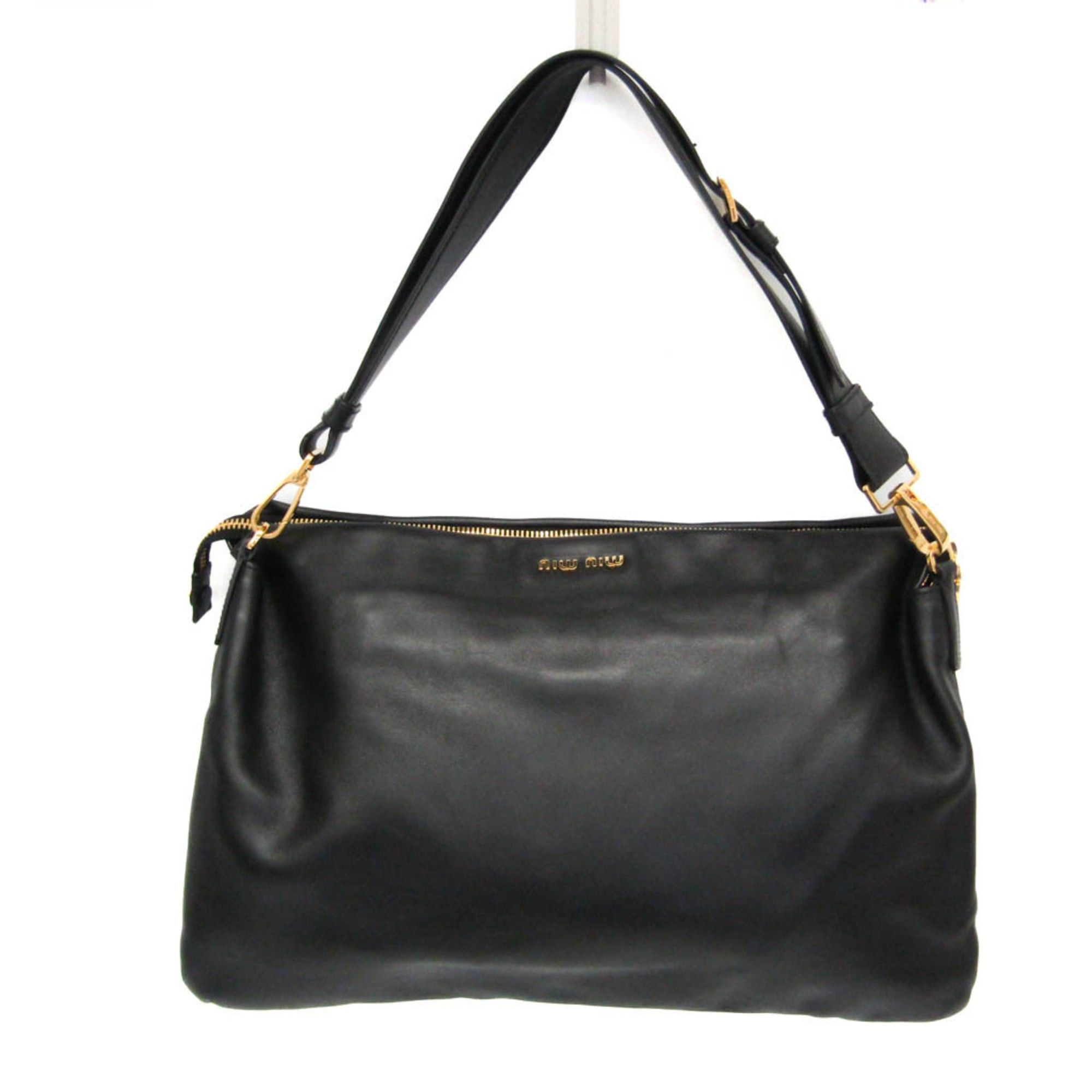 Miu Miu Miu Miu RR1917 Women's Leather Shoulder Bag Black Size ONE SIZE - 1 Thumbnail