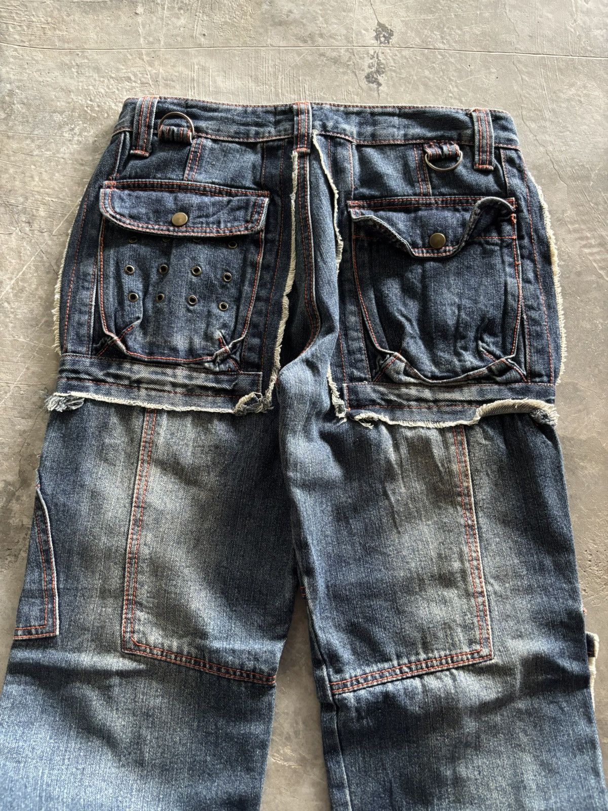 Japanese Brand vintage JEANS DE ART cargo baggy loose style jnco panelled Size US 30 / EU 46 - 13 Thumbnail