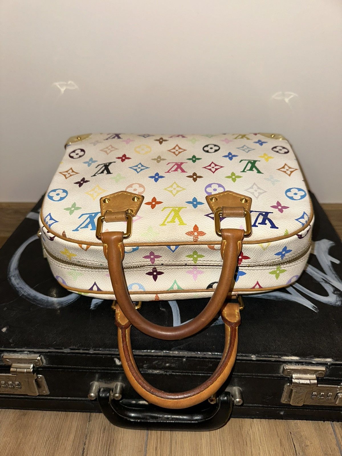 Louis Vuitton × Takashi Murakami Louis Vuitton Trouville Handbag White Takashi Murakami print Size ONE SIZE - 2 Thumbnail