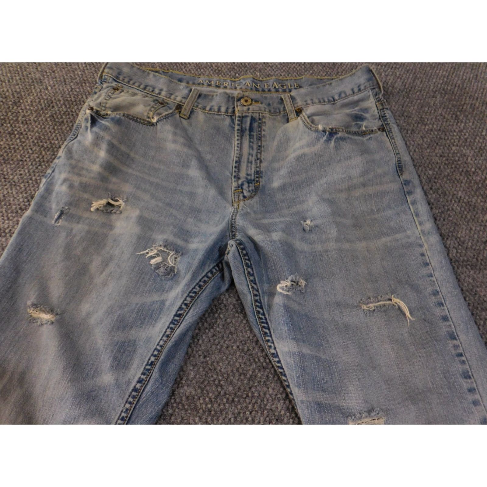 American Eagle Outfitters American Eagle Outfitters Jeans Mens 38 Blue Distressed Capris Altered Straight Vintage? No Size US 38 / EU 54 - 4 Thumbnail