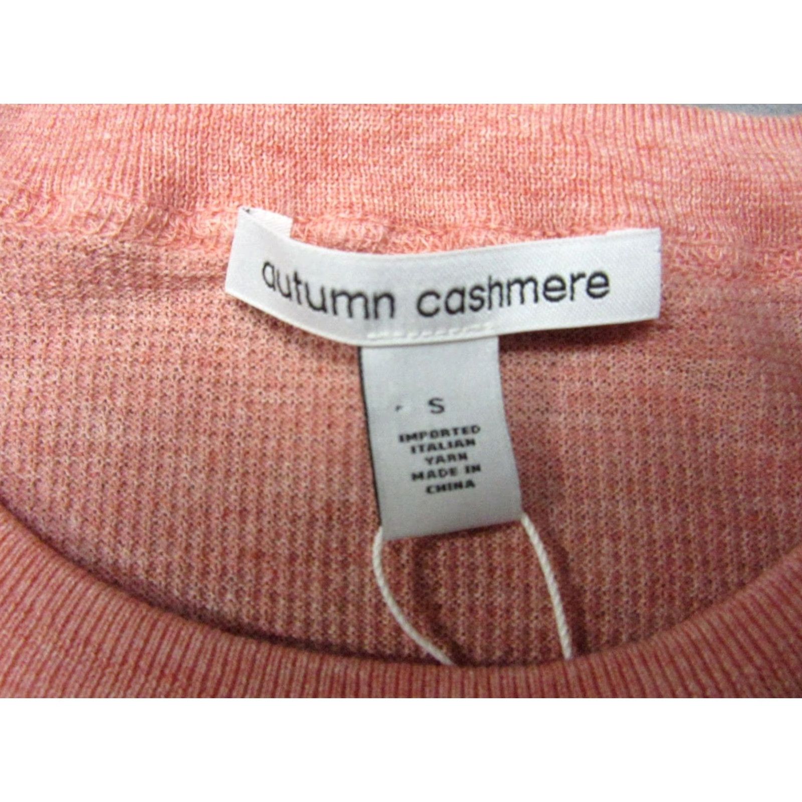 Autumn Cashmere Autumn Cashmere Sweater Mens Small Orange Waffle Knit Crew Neck Long Sleeve Size US S / EU 44-46 / 1 - 2 Thumbnail