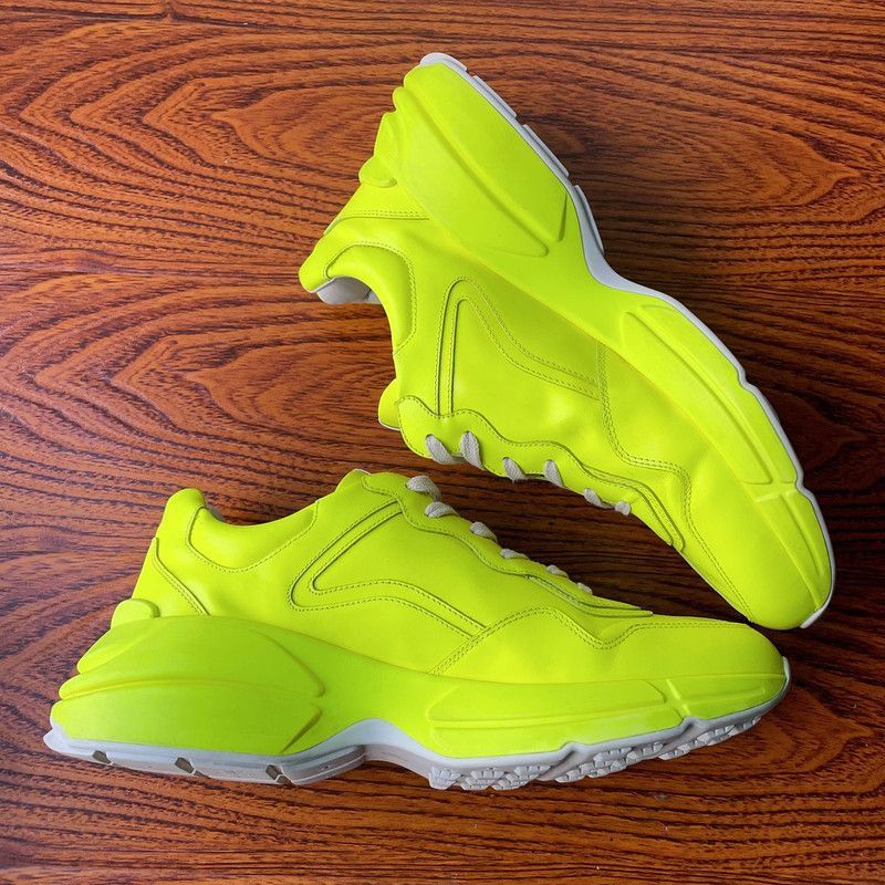 Gucci Gucci Rhyton Leather Yellow Low-Top Sneakers - Size US 10.5 / EU 43-44 - 8 Thumbnail
