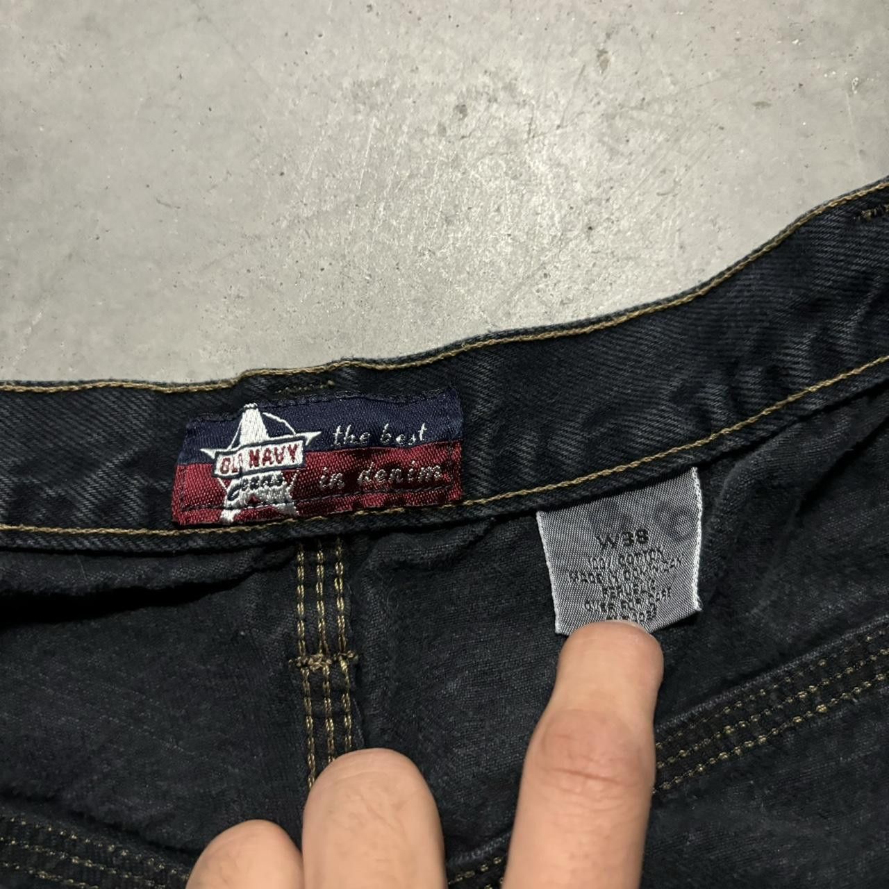 Japanese Brand × Vintage Crazy Vintage Y2K/2000s Baggy Dark Wash Grunge Skater Carpenter Denim Jeans! Size US 36 / EU 52 - 8 Thumbnail