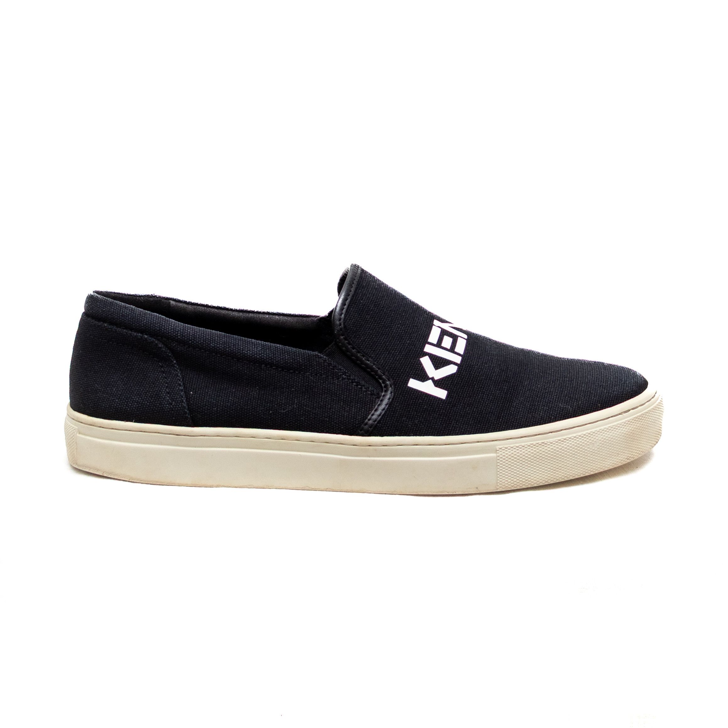 Kenzo Kenzo Men’s Black Canvas Slip-On Sneakers | Size 9 Size US 9 / EU 42 - 3 Thumbnail