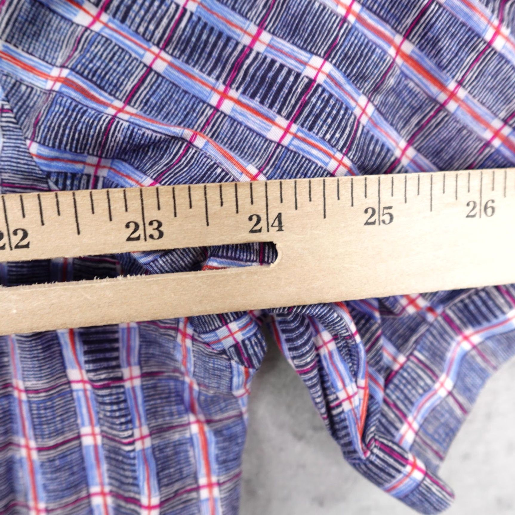 Luchiano Visconti VINTAGE Luchiano Visconti Shirt Men XL Blue Red Plaid Short Sleeve Button-Up Casual Size US XL / EU 56 / 4 - 6 Thumbnail