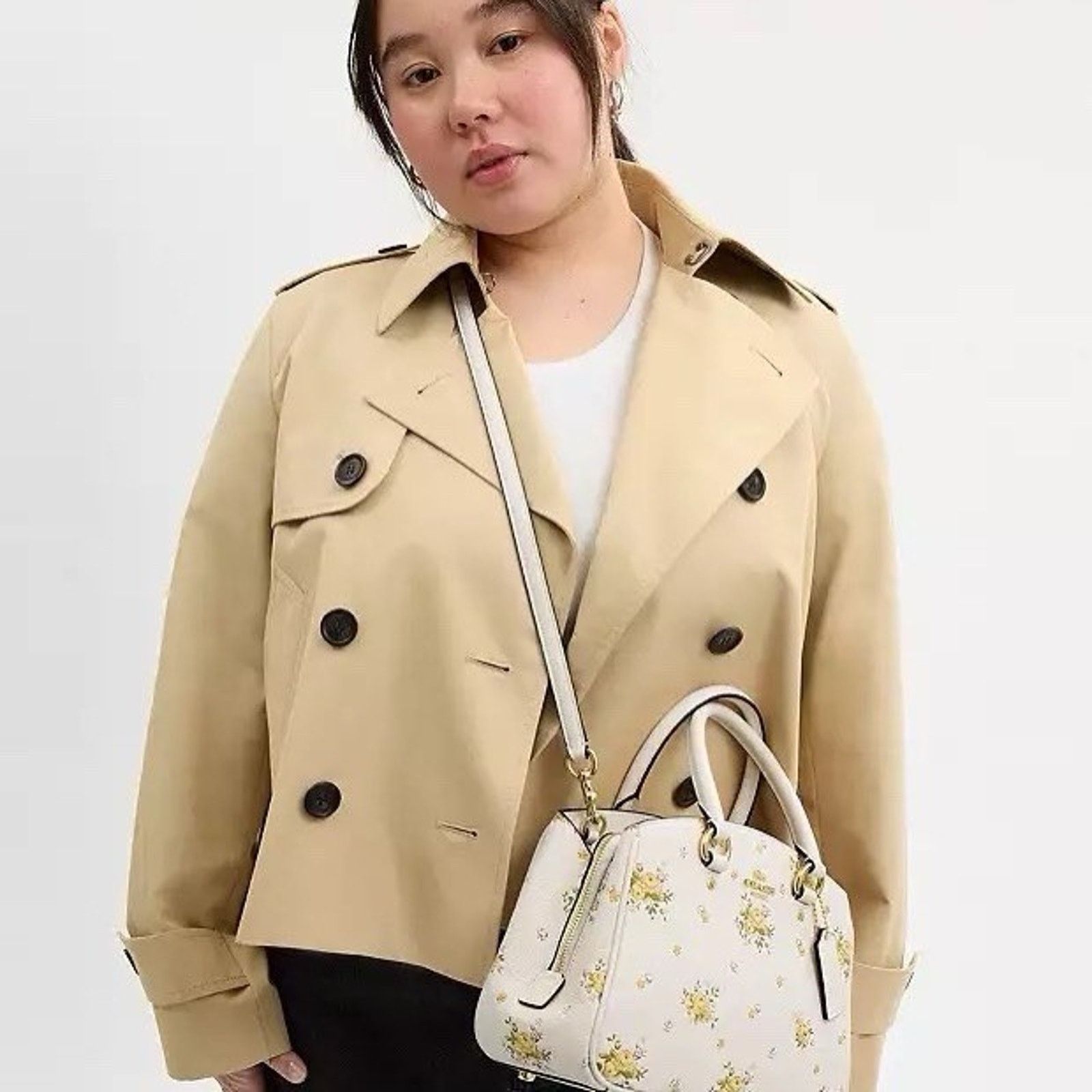 Coach NWT COACH Savannah Small Carryall Bag Floral Chalk CAL42 Size ONE SIZE - 8 Thumbnail