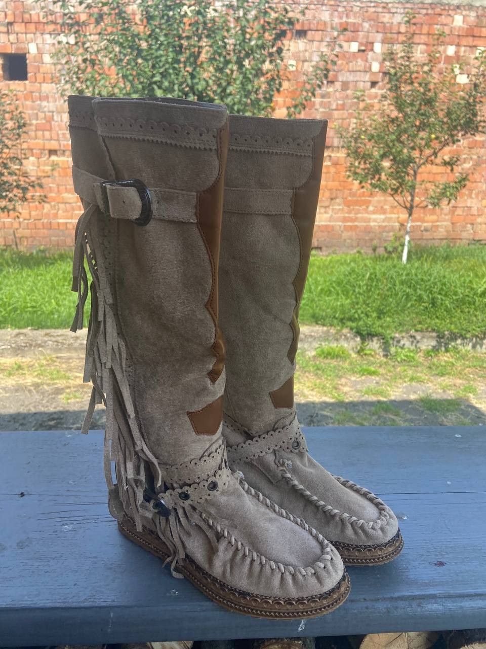 Other Vintage As 98 Guidi style Leather Faded Biker High Boots Size US 7 / IT 37 - 1 Thumbnail