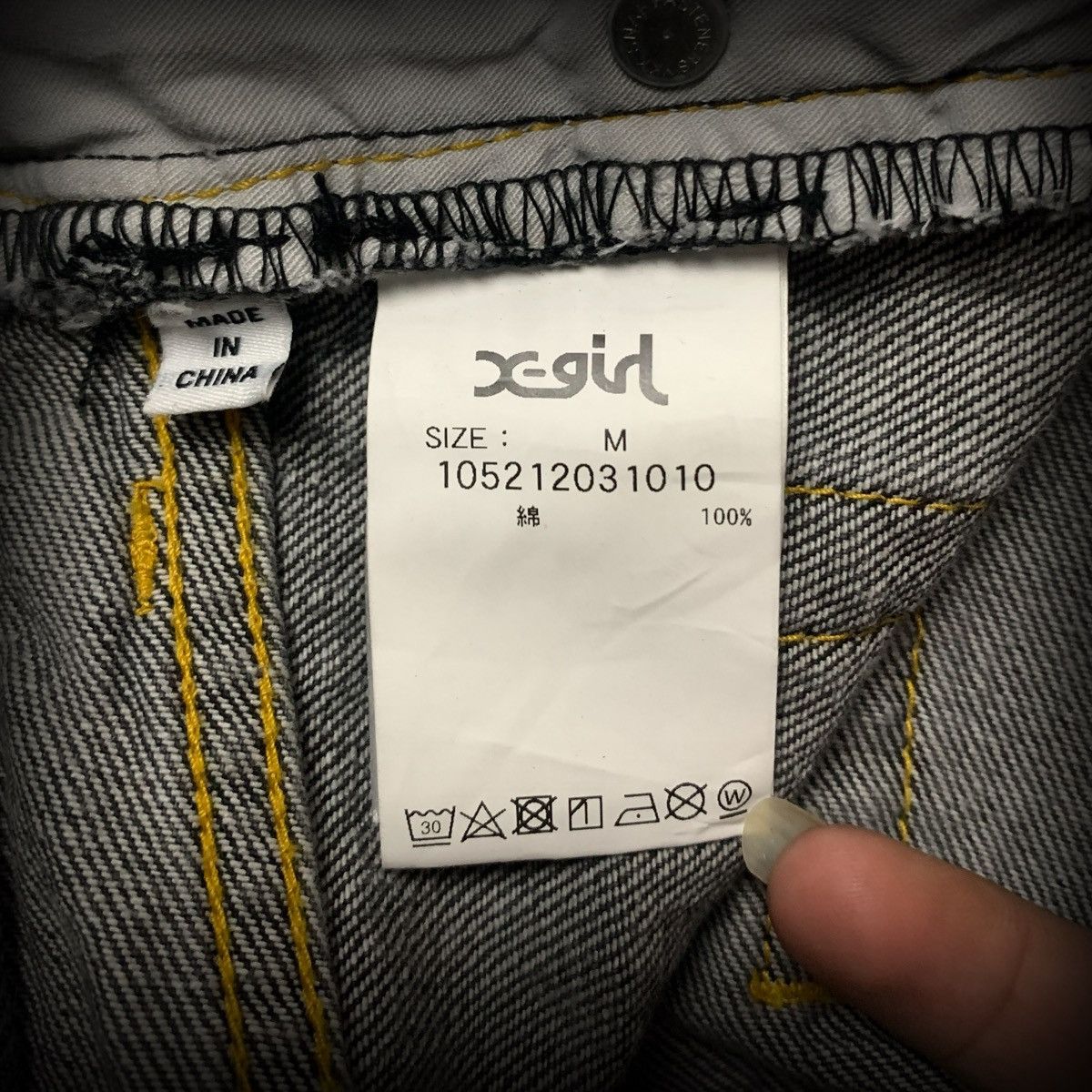 X-Girl X-Girl Butterfly Print Jeans Grey Y2K Low Rise Denim Size 28" / US 6 / IT 42 - 6 Thumbnail