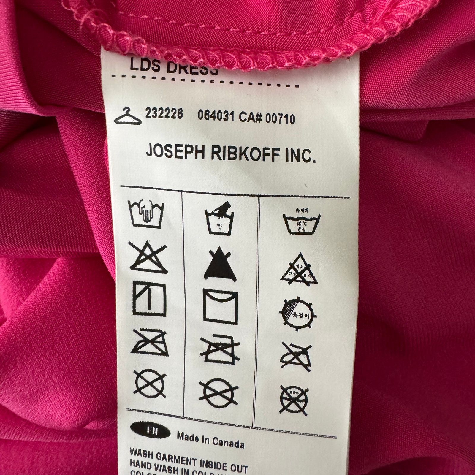 Joseph Ribkoff Pink Sheath Belted Boat-neck Dress