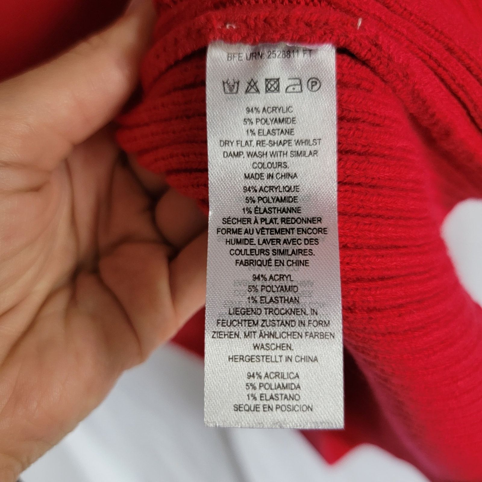 French Connection Red Ribbed Knit Turtleneck Sweater Dress Size Large Size L / US 10 / IT 46 - 7 Thumbnail