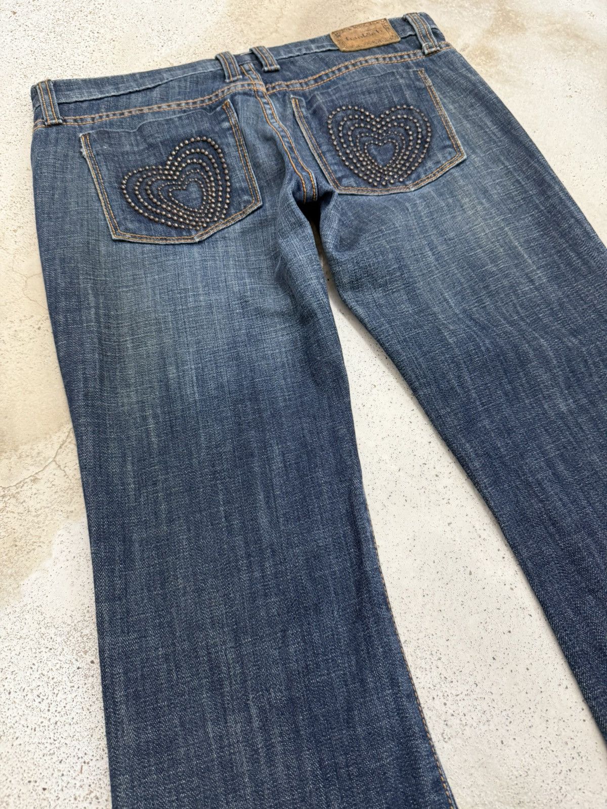 Frankie Shop Frankie b. Embellish Back Pocket Flare Denim Pants Size 30" / US 8 / IT 44 - 12 Thumbnail
