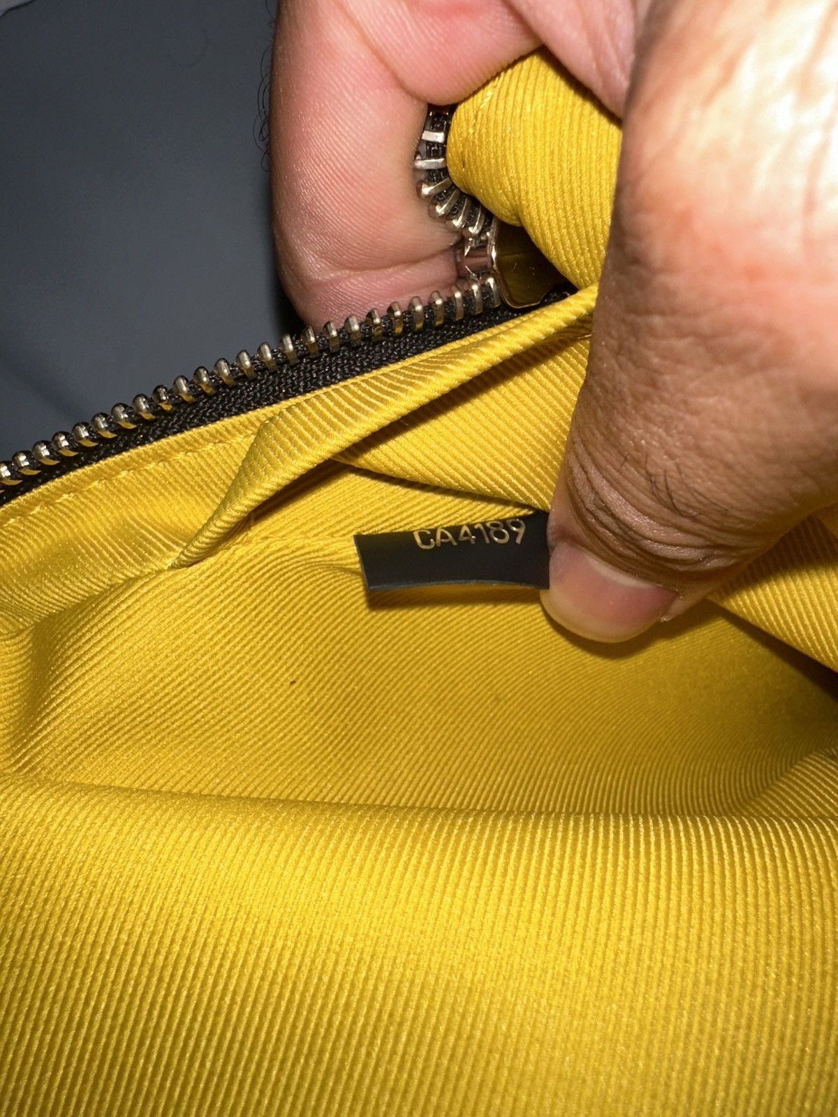 Louis Vuitton Louis Vuitton Avenue Sling Bag Bag Damier Graphite Yellow Size ONE SIZE - 14 Thumbnail