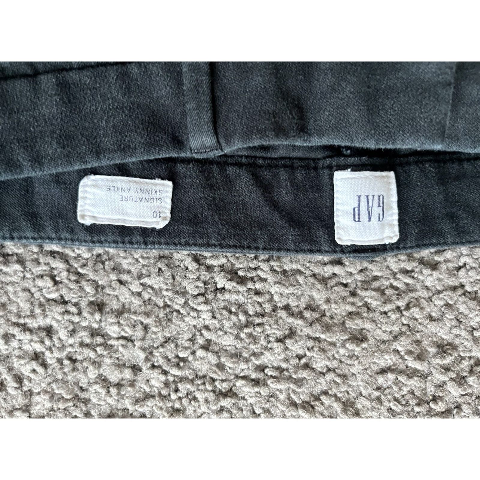 Gap Gap Pants Women Size 10 Signature Skinny Ankle Black Stretch Denim 25in Inseam Womens Size 32" / US 10 / IT 46 - 5 Thumbnail
