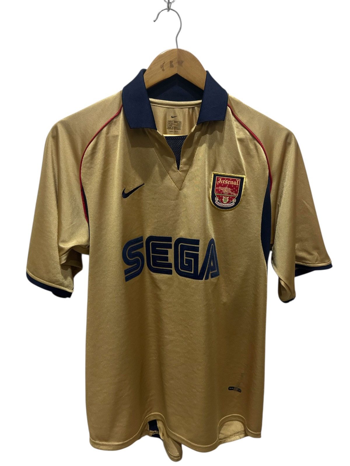 Nike × Vintage Arsenal 2001 2002 away jersey gold sega retro