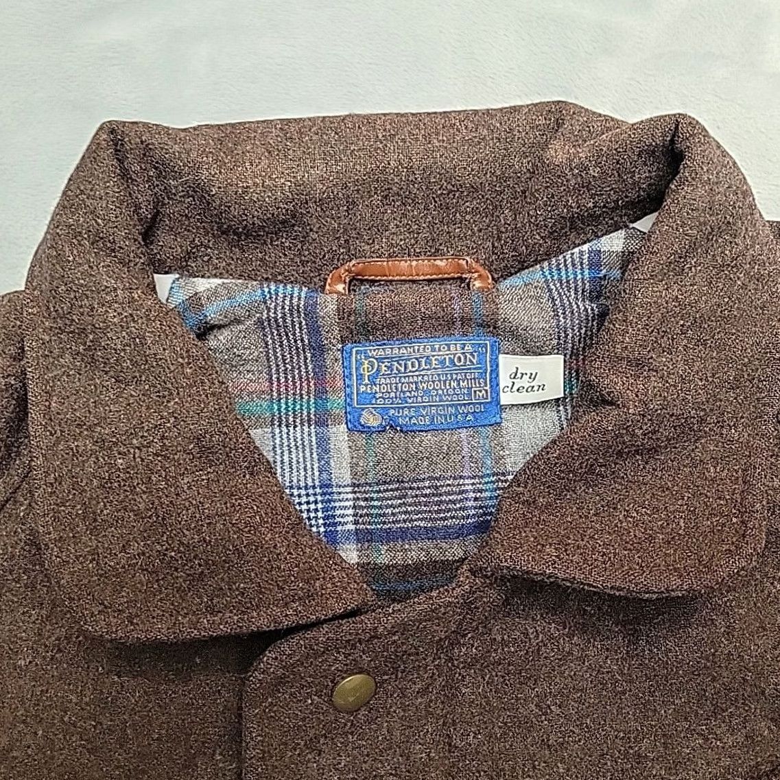 Pendleton VINTAGE Pendleton Wool Jacket Mens M Brown Bomber Jacket USA Zip Snap Read Size US M / EU 48-50 / 2 - 4 Thumbnail