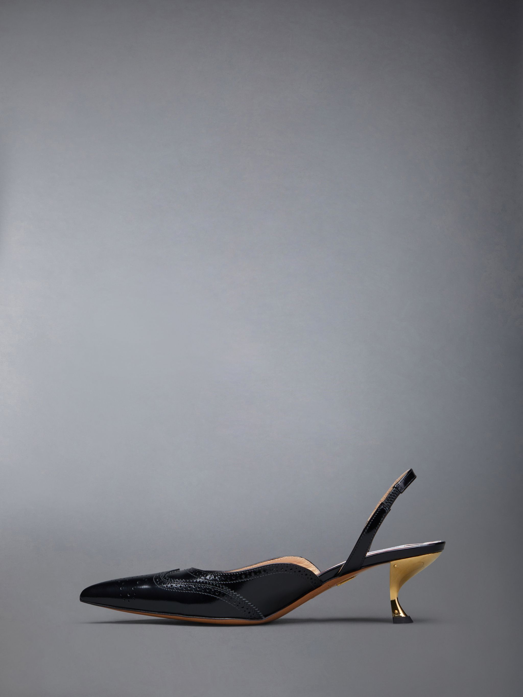 Thom Browne o1s22i1n0924 Brogue Slingback Pumps in Black Size US 9 / IT 39 - 3 Thumbnail