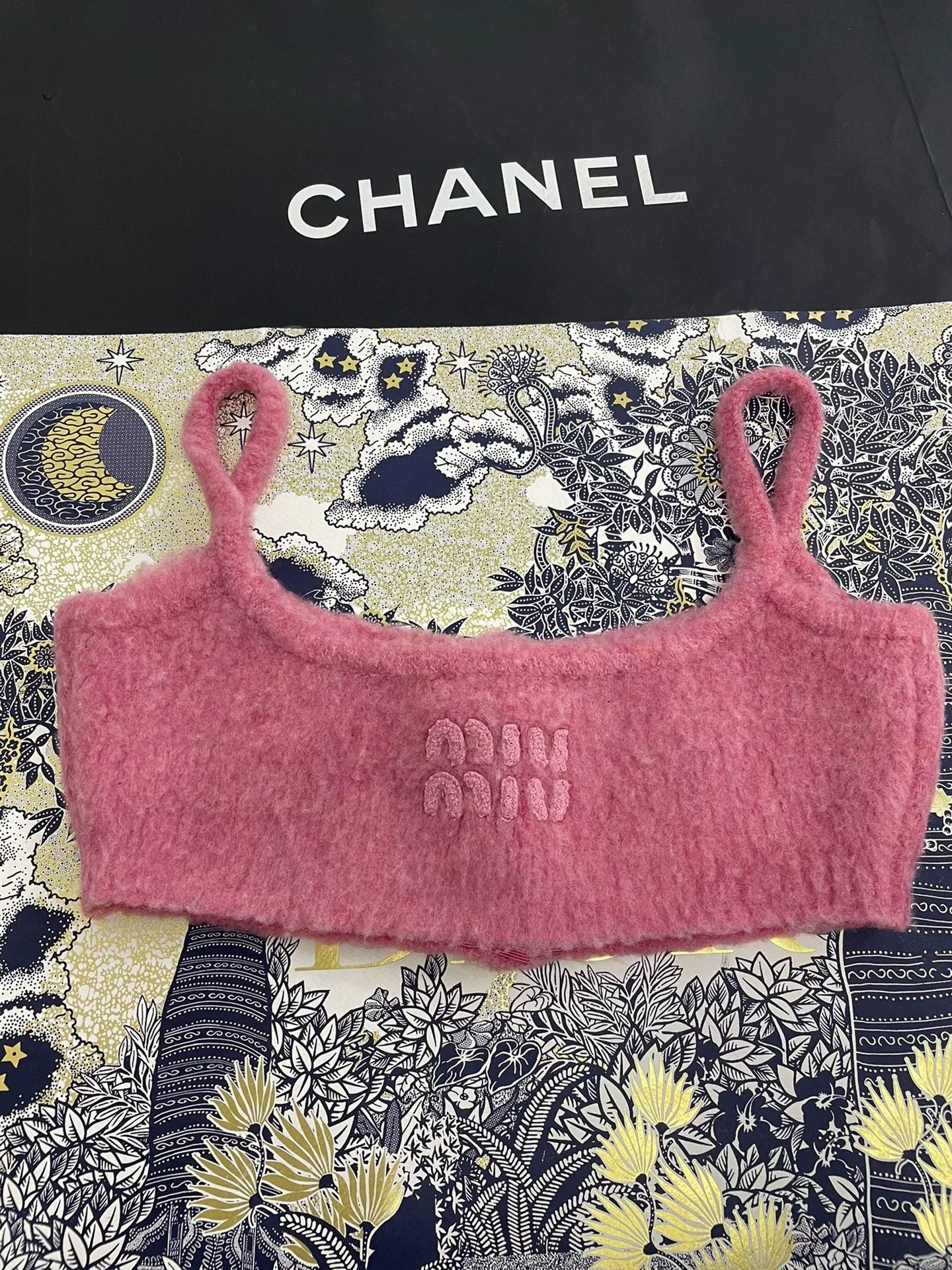 Miu Miu MiuMiu Pink Knit Cropped Camisole Top Size S / US 4 / IT 40 - 1 Thumbnail