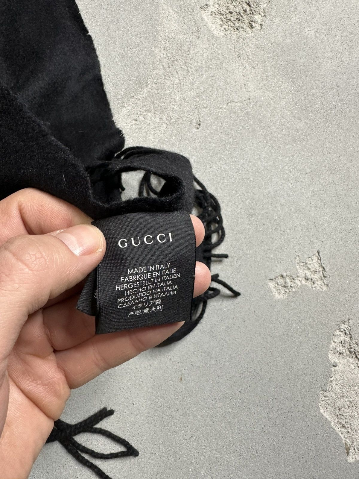 Jean Paul Gaultier × Vintage Gucci Silk Cashemere long Scarf LOVED Size ONE SIZE - 3 Thumbnail