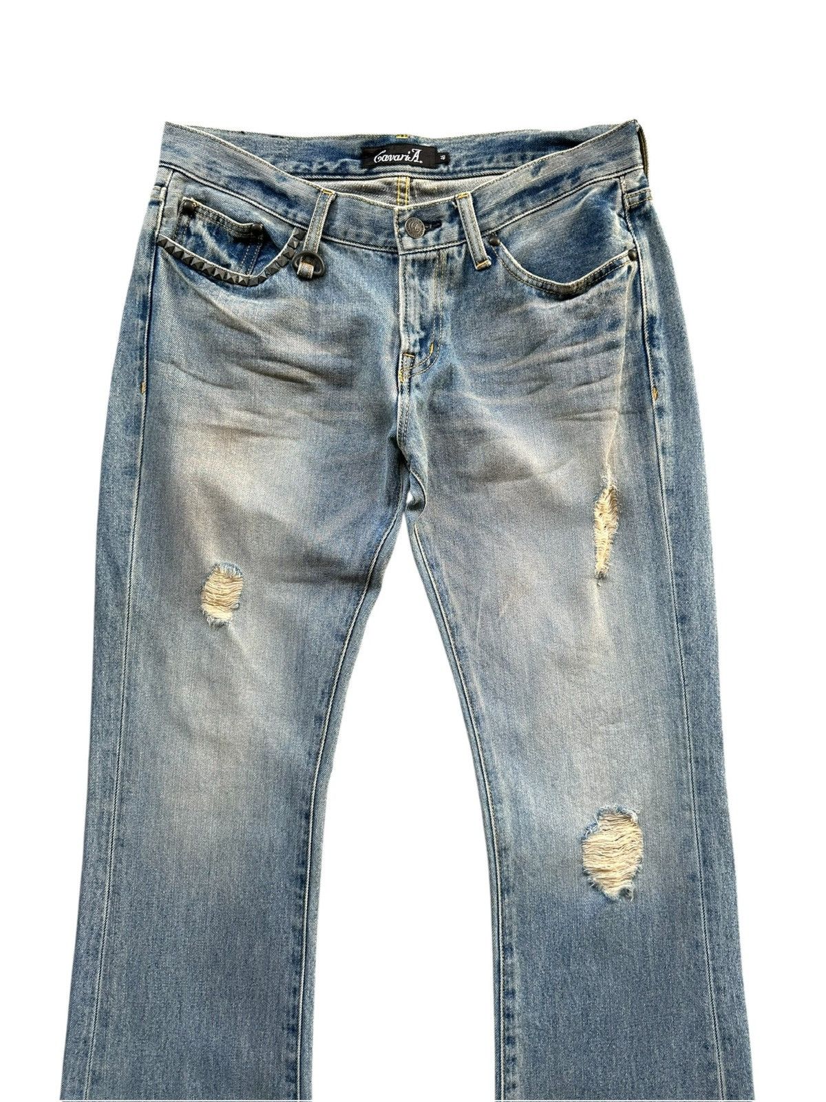 CIVARIZE 00's CavariA vkei distressed washed flared jeans Size US 32 / EU 48 - 6 Thumbnail