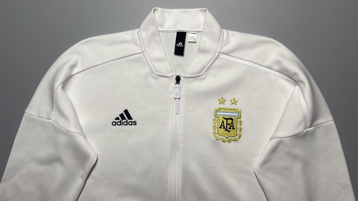 Adidas × Vintage ARGENTINA ADIDAS ZNE 2018 WORLD CUP SOCCER ANTHEM TRAVK TOP Size US L / EU 52-54 / 3 - 2 Thumbnail