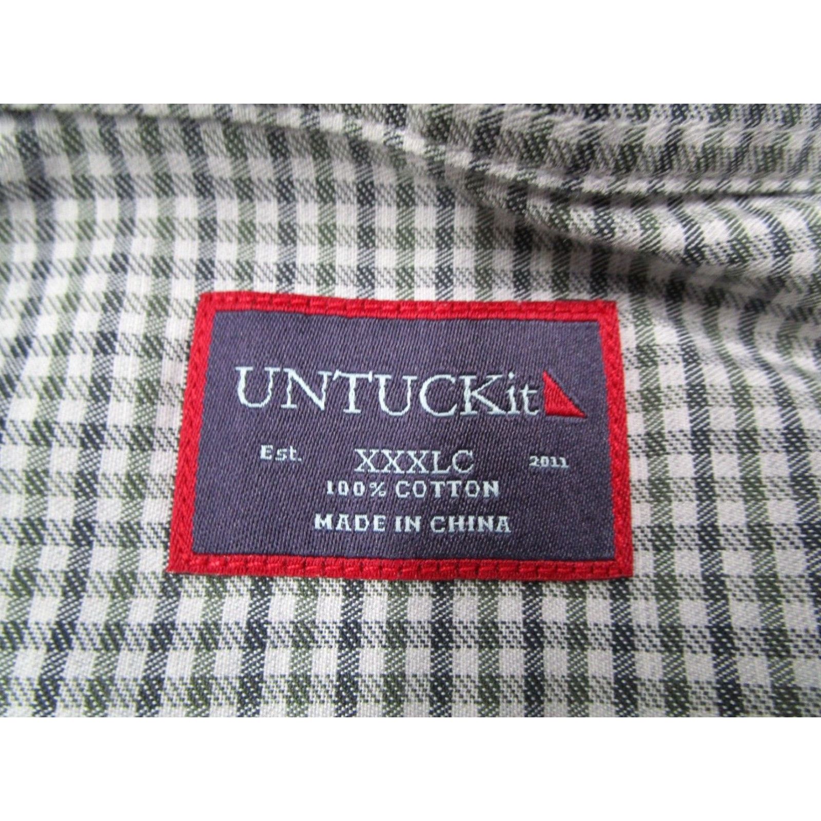 UNTUCKit UNTUCKIT Button-Up Shirt Men XXXLC Green Check Long Sleeve Frizzante 100% Cotton Casual Size US XXL / EU 58 / 5 - 3 Thumbnail