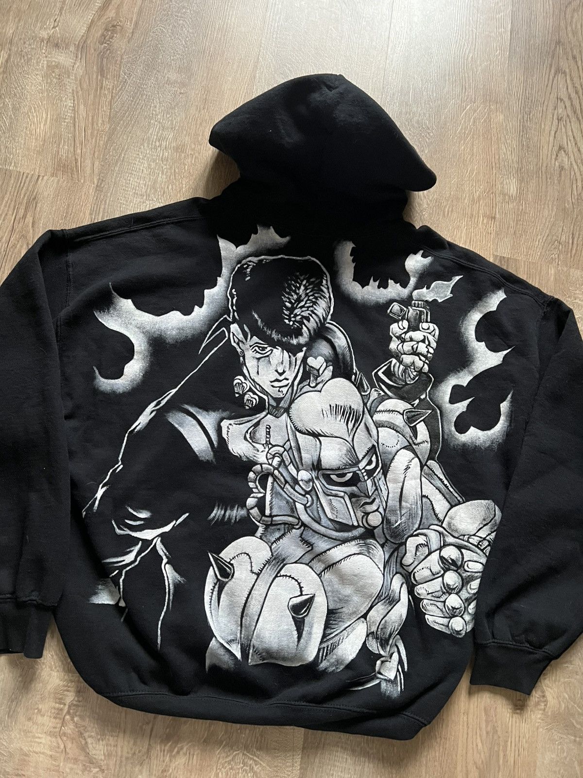 Gildan JJBA Josuke anime handpainted baggy hoodie Size US XXL / EU 58 / 5 - 7 Thumbnail