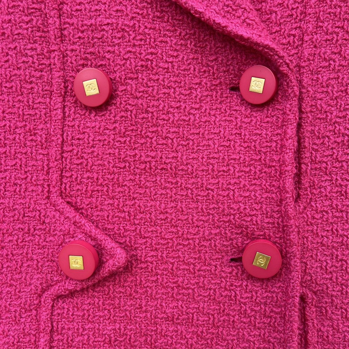 Chanel Chanel Pink Wool Blazer Button Ladies Size XS / US 0-2 / IT 36-38 - 8 Thumbnail