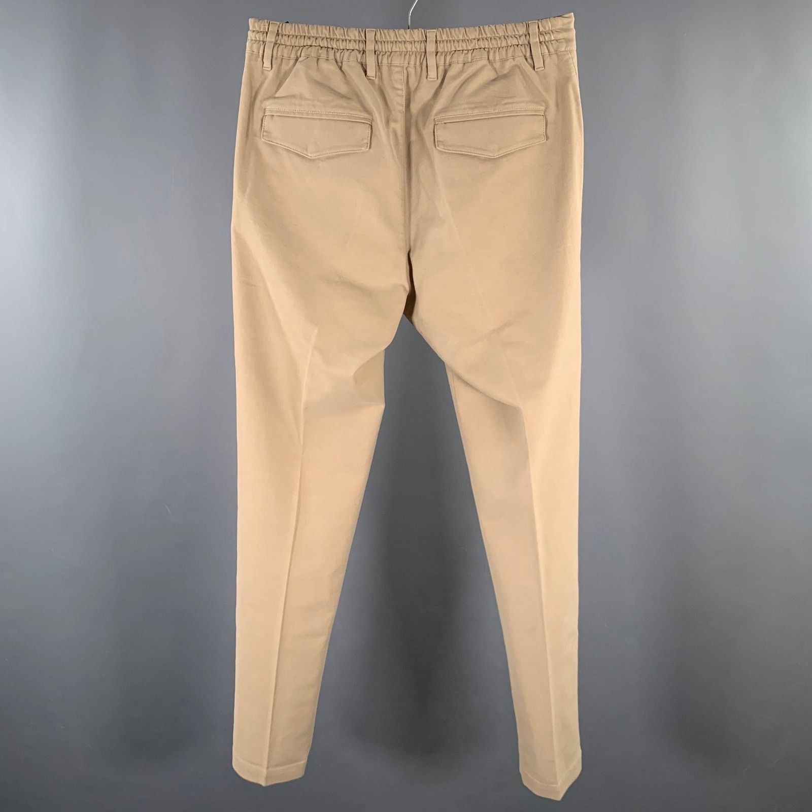 Eleventy ELEVENTY Size 31 Khaki Cotton Blend Straight Casual Pants Size US 31 - 3 Thumbnail