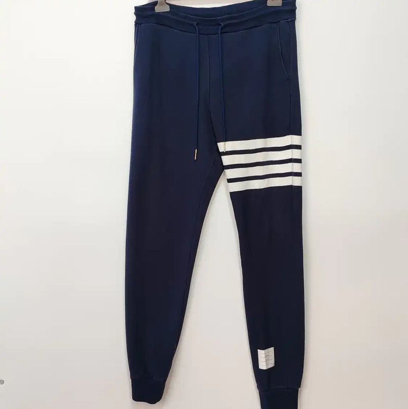 Thom Browne Thom Browne Navy Cotton Sweatpants for Men 0089 Size US 32 / EU 48 - 1 Thumbnail