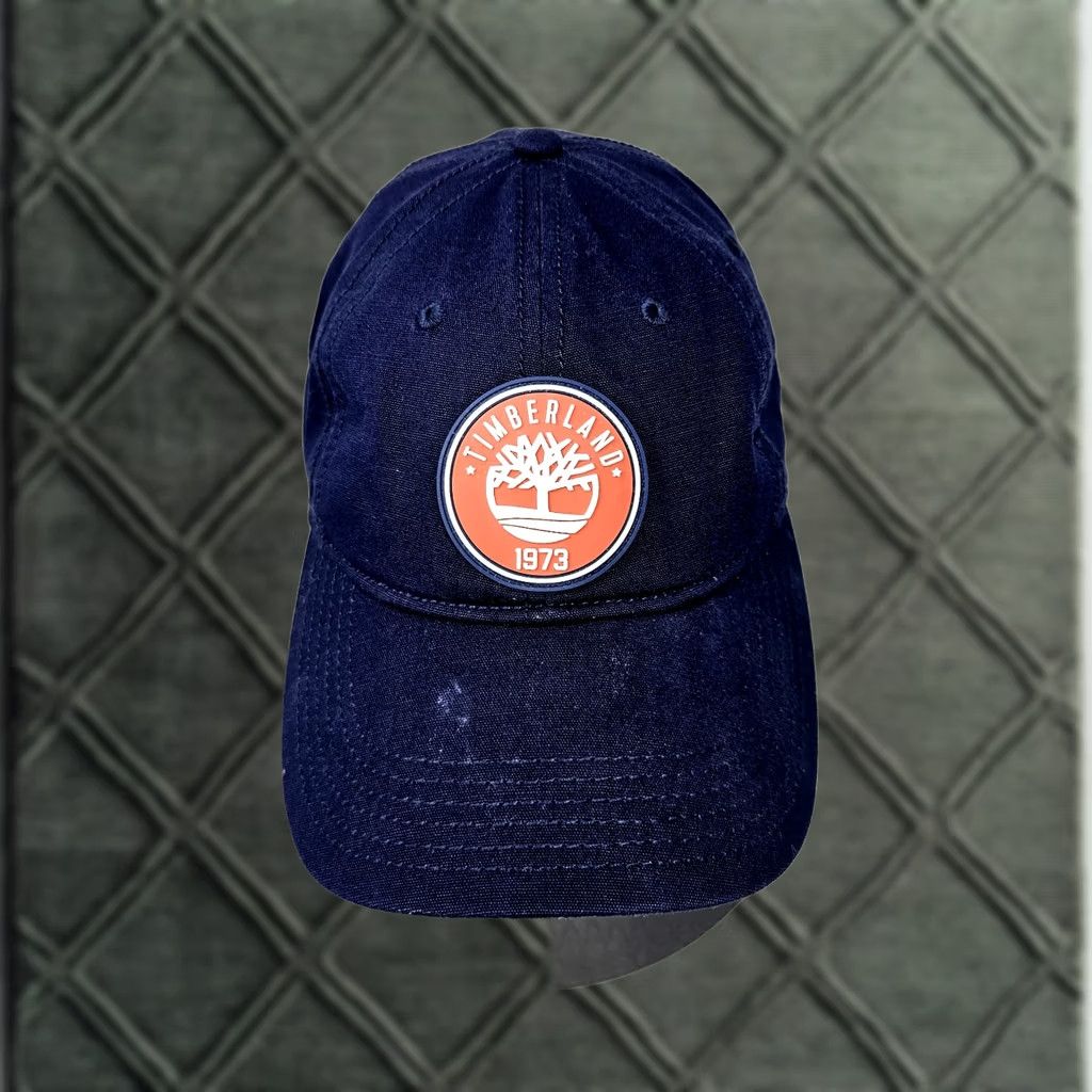 Timberland Timberland Logo Navy Blue Snapback Hat Adjustable Adult Men Size ONE SIZE - 1 Thumbnail