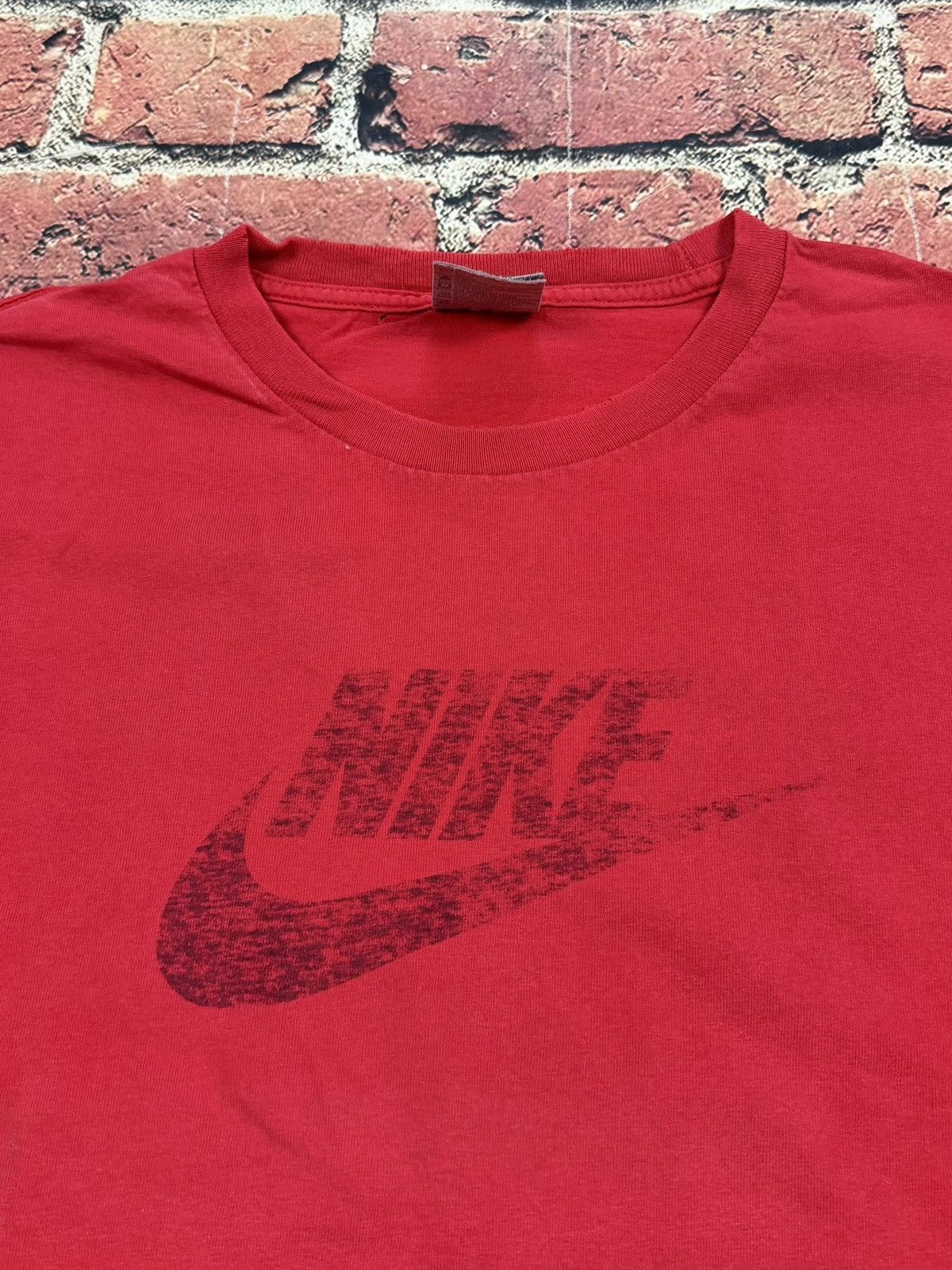 Nike Y2K Vintage Nike Long Sleeve Swoosh Graphic Tee Distressed Size US L / EU 52-54 / 3 - 5 Thumbnail