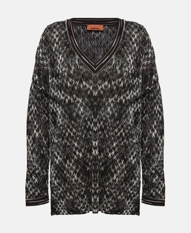 Wool-Blend Pullover in Black, Women's (Size S)