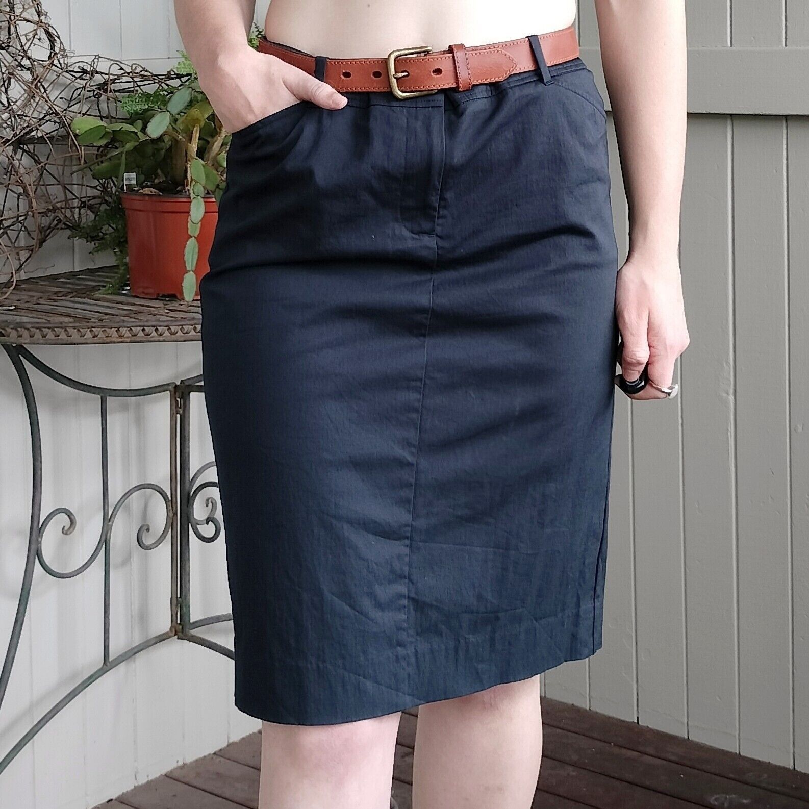 Designer Sportscraft Skirt High Waisted Pencil Corporate Workwear Size 30" / US 8 / IT 44 - 1 Thumbnail