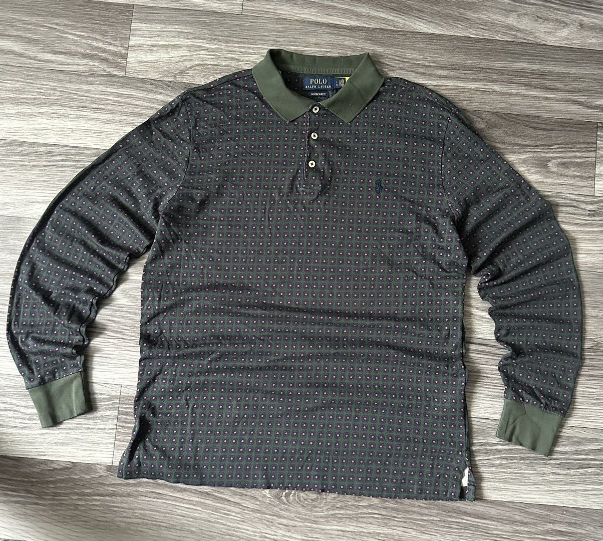 Polo Ralph Lauren POLO Ralph Lauren Green Foulard-Print Soft Cotton Polo Shirt Size US L / EU 52-54 / 3 - 1 Thumbnail