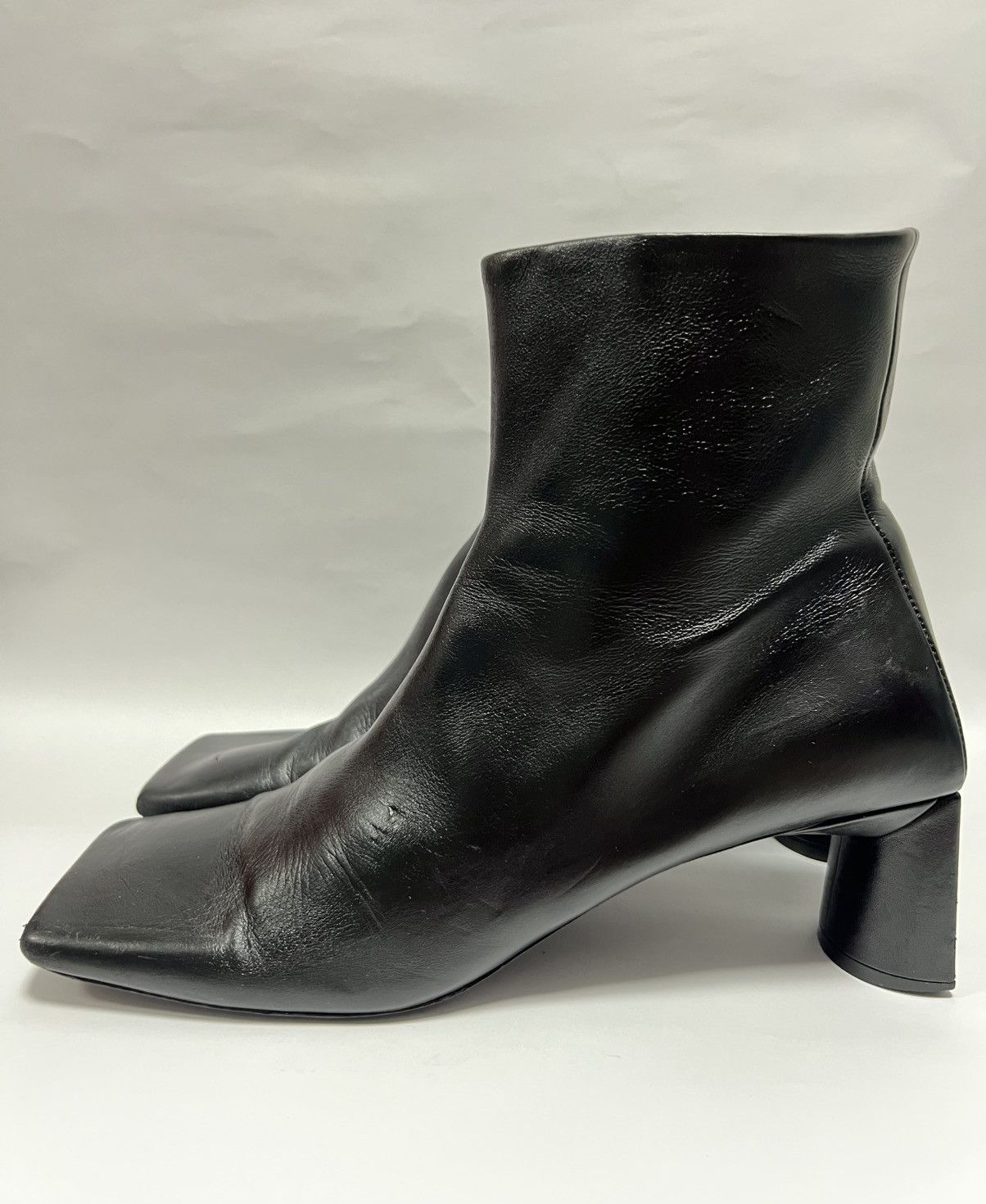 Balenciaga Balenciaga - Square Toe Leather Ankle Boots Size US 8 / IT 38 - 6 Thumbnail