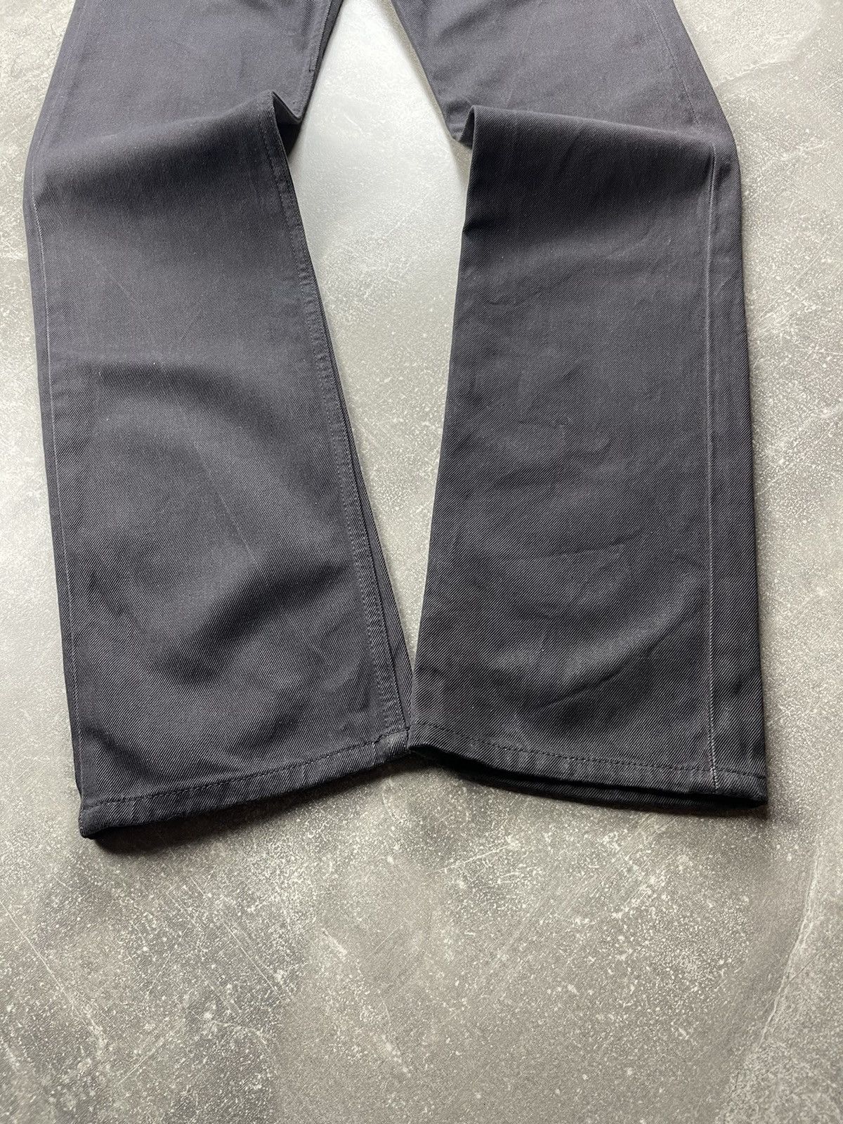 Helmut Lang Helmut Lang Archives 00s Gray Raw Silk Denim Straight Jeans Size US 28 / EU 44 - 6 Thumbnail